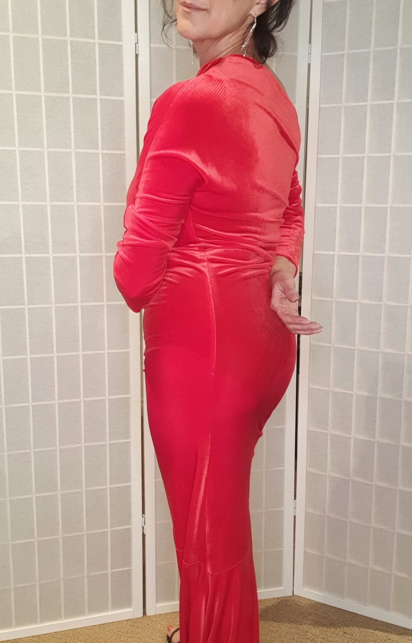 Long Isara dress Red Velvet